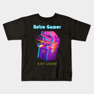 Retro Gamer Logo 3 Kids T-Shirt